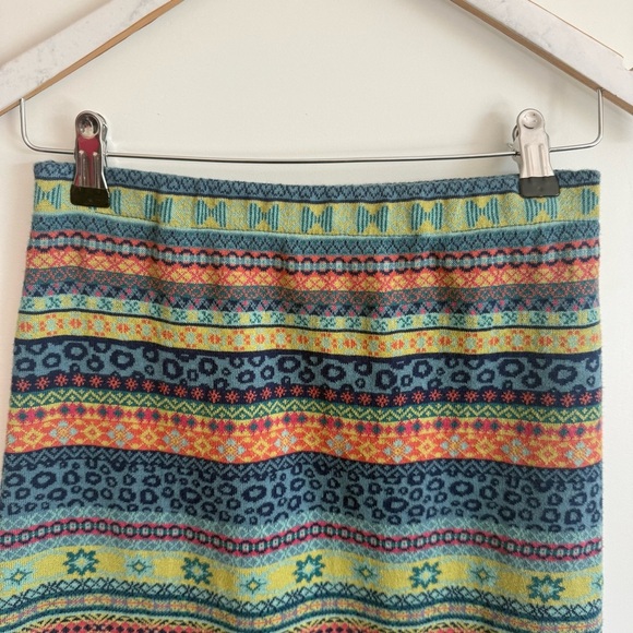 DUNQUE By Schweikardt Moden Multicolor Knit Cotton Skirt Womens XS Germany - Picture 3 of 7